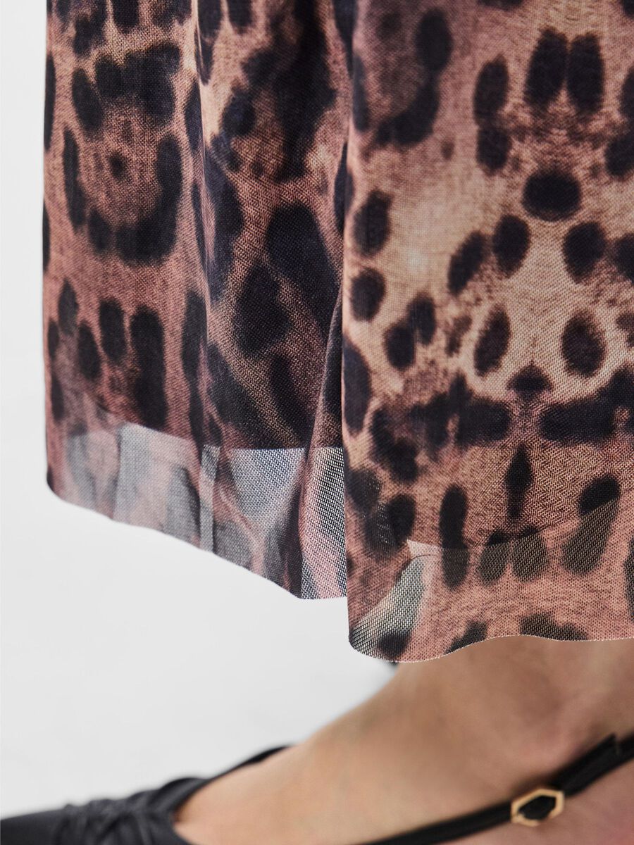 Ada High Waist Ankle Skirt (Black Leo) - Image 5