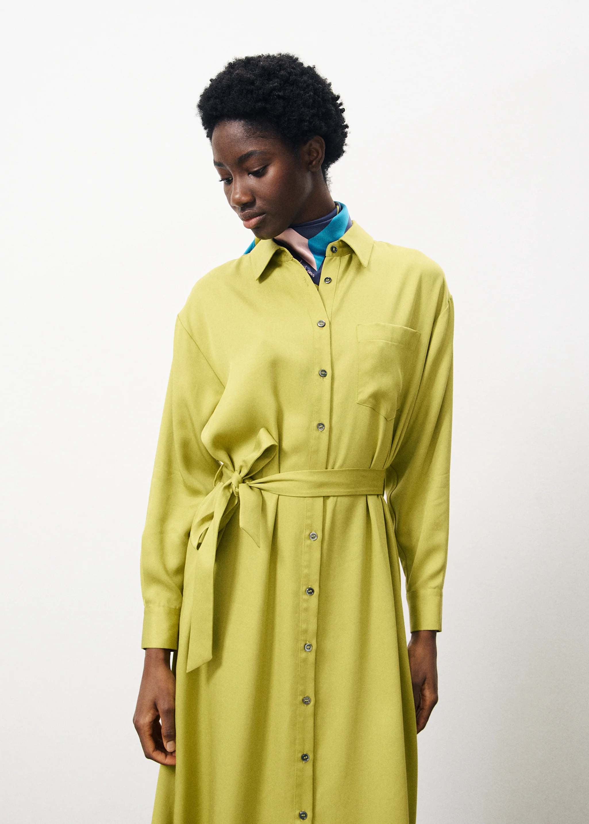 Adenisse Shirt Dress (Olive) - Image 2