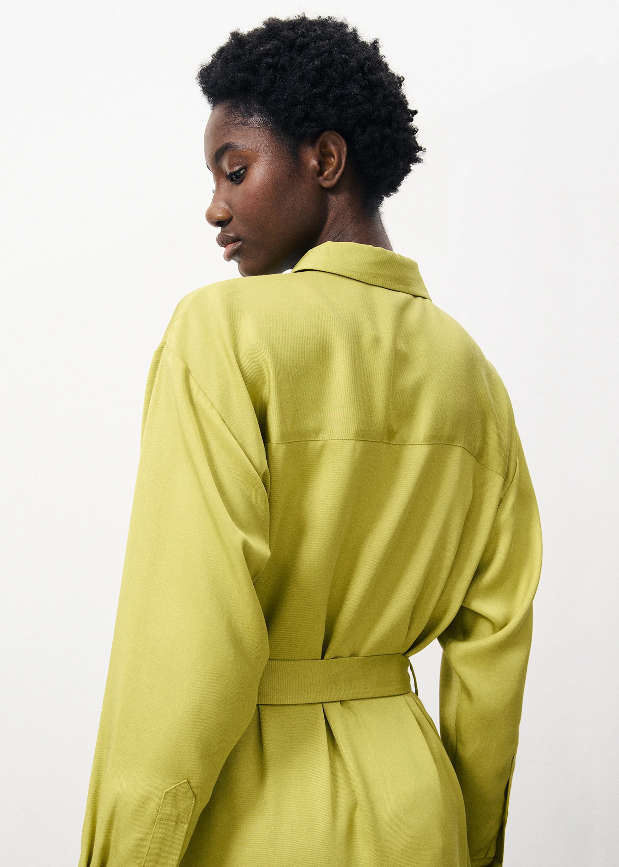 Adenisse Shirt Dress (Olive) - Image 4