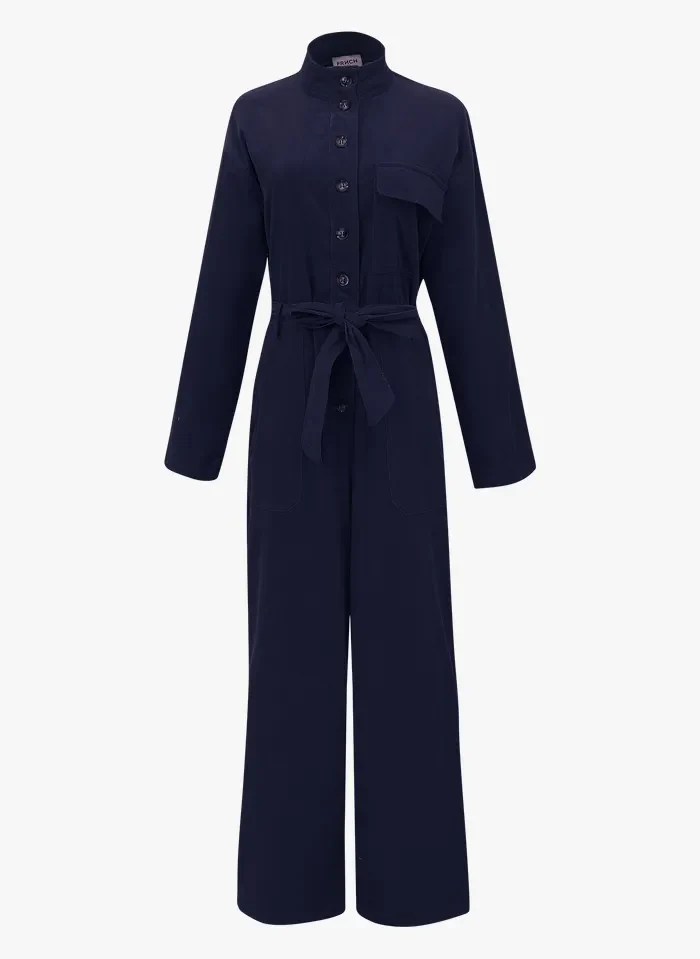 Ady Corduroy Jumpsuit (Blue Marine) - Image 4