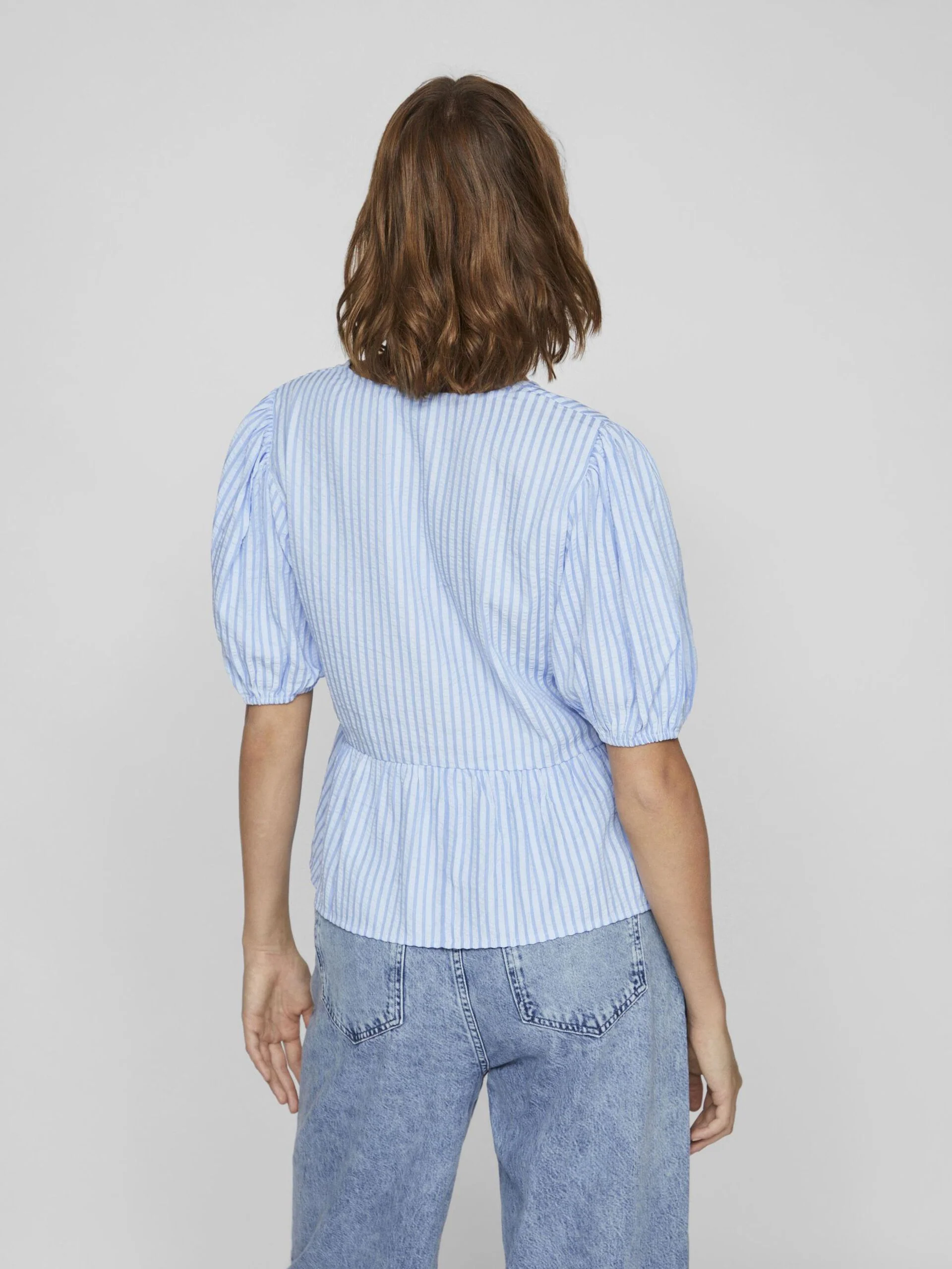 Alex Tie Detail Top (Cashmere Blue/Blue) - Image 5