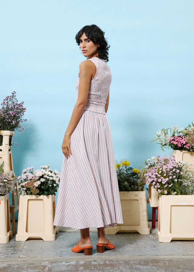 Alexiane Sleeveless Dress (Lilac/Orange) - Image 4