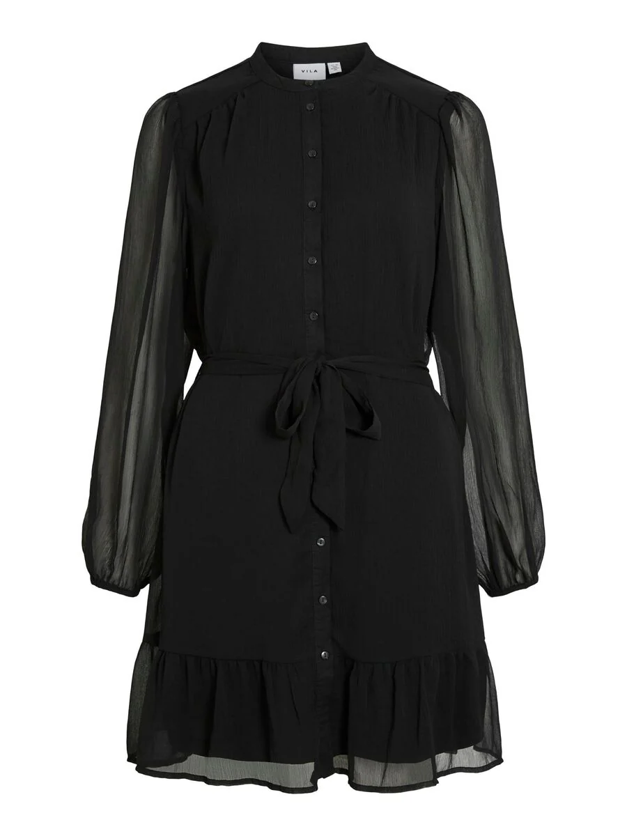 Allie Long Sleeve Mini Dress (Black Beauty) - Image 5