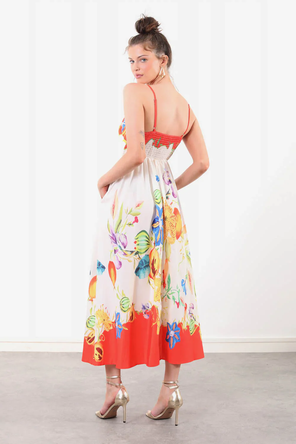 Alma Midi Summer Dress (Orange) - Image 5