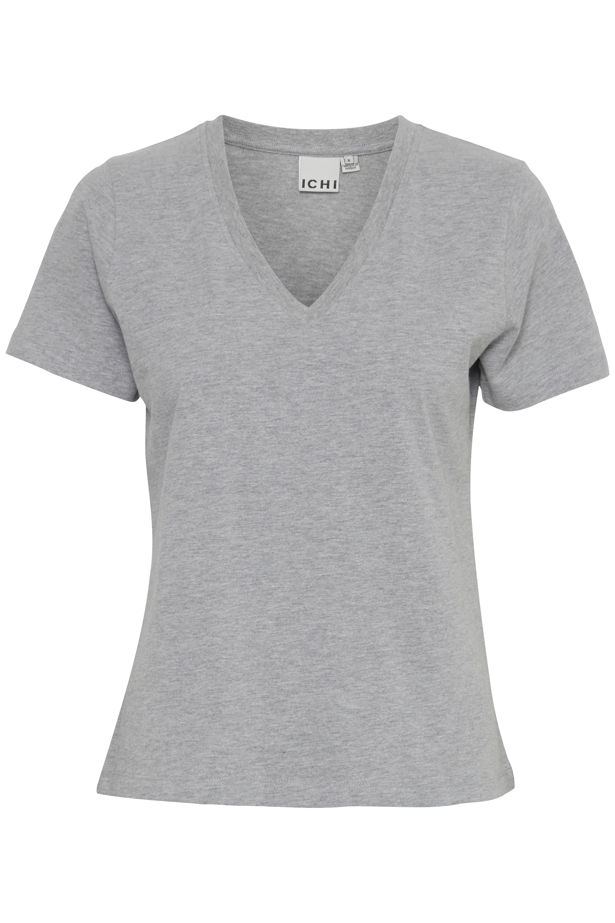 Almer V-Neck T-Shirt (Grey Melange) - Image 6