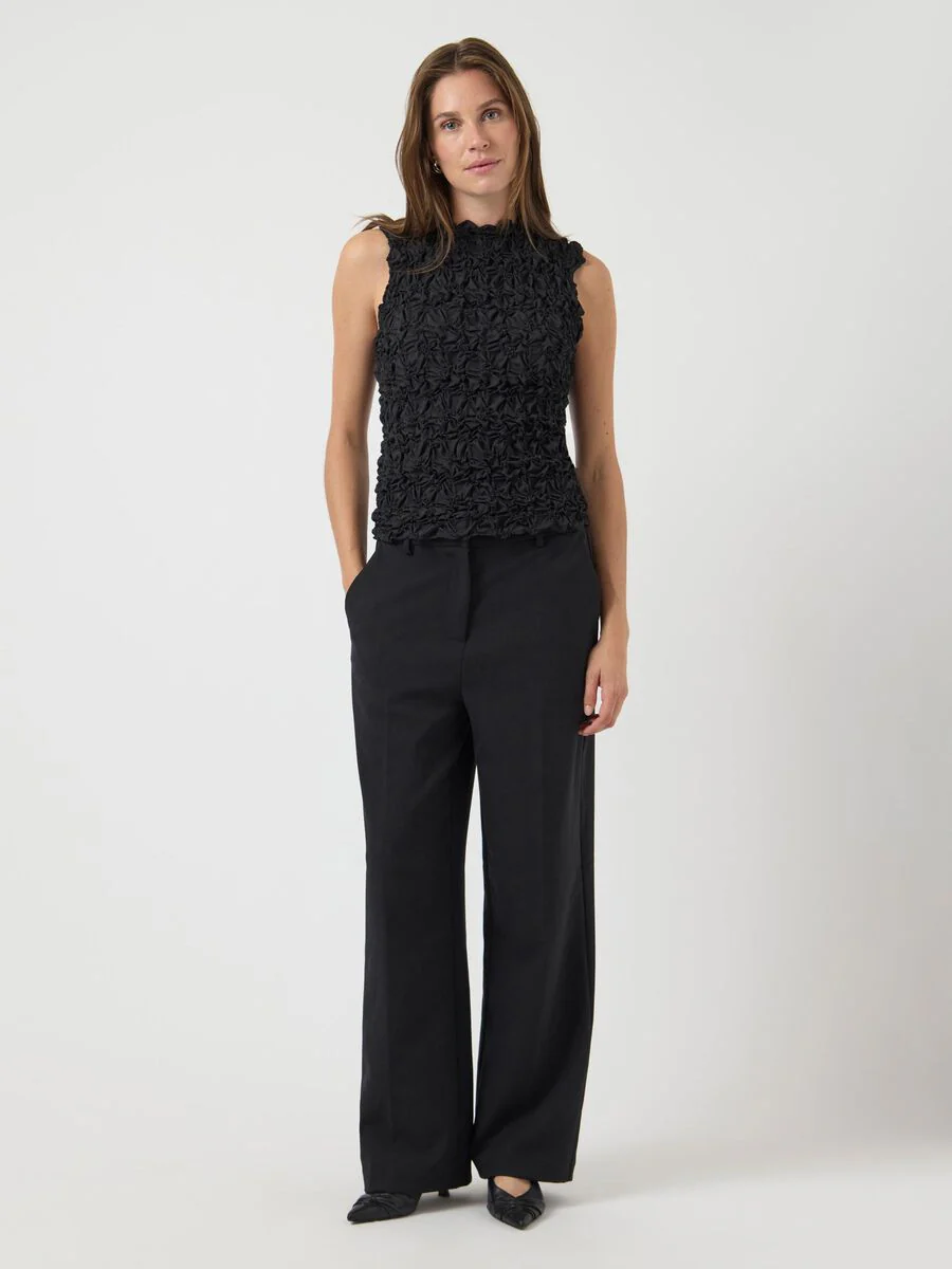 Althea Sleeveless Top (Black) - Image 3