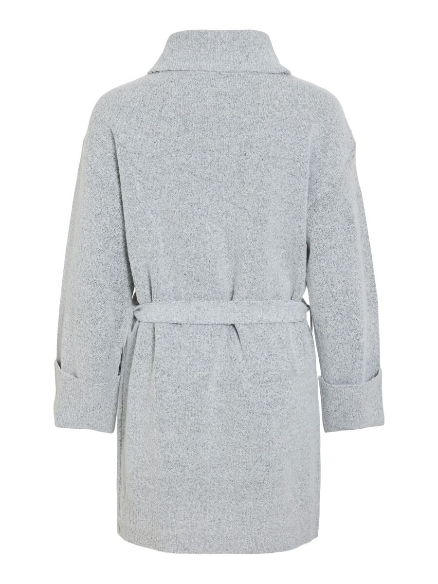 Alva Tie Belt Knit Dress (Light Grey/Melange) - Image 7