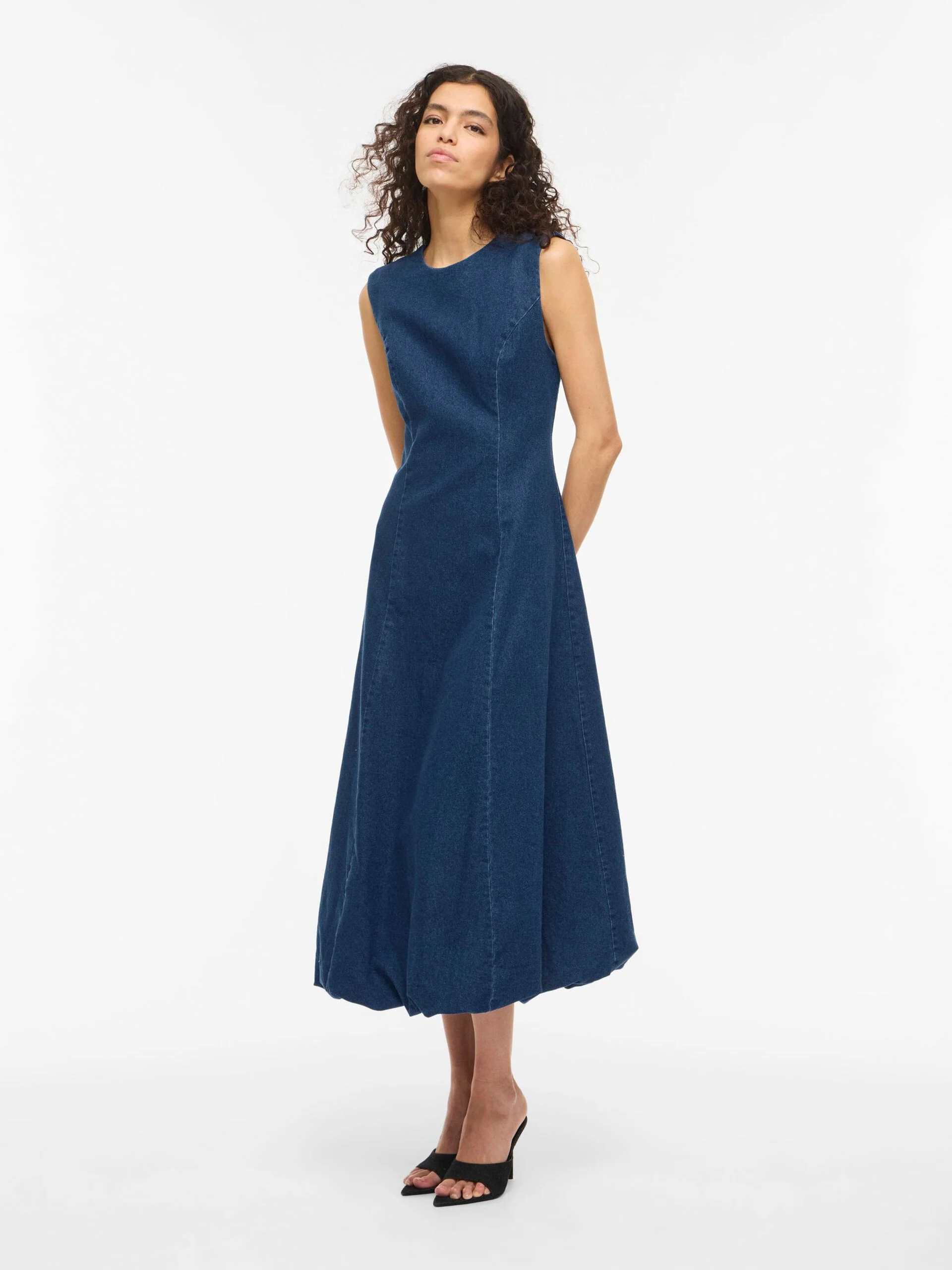 Amanda Denim Ankle Dress (Dark Blue Denim) - Image 2