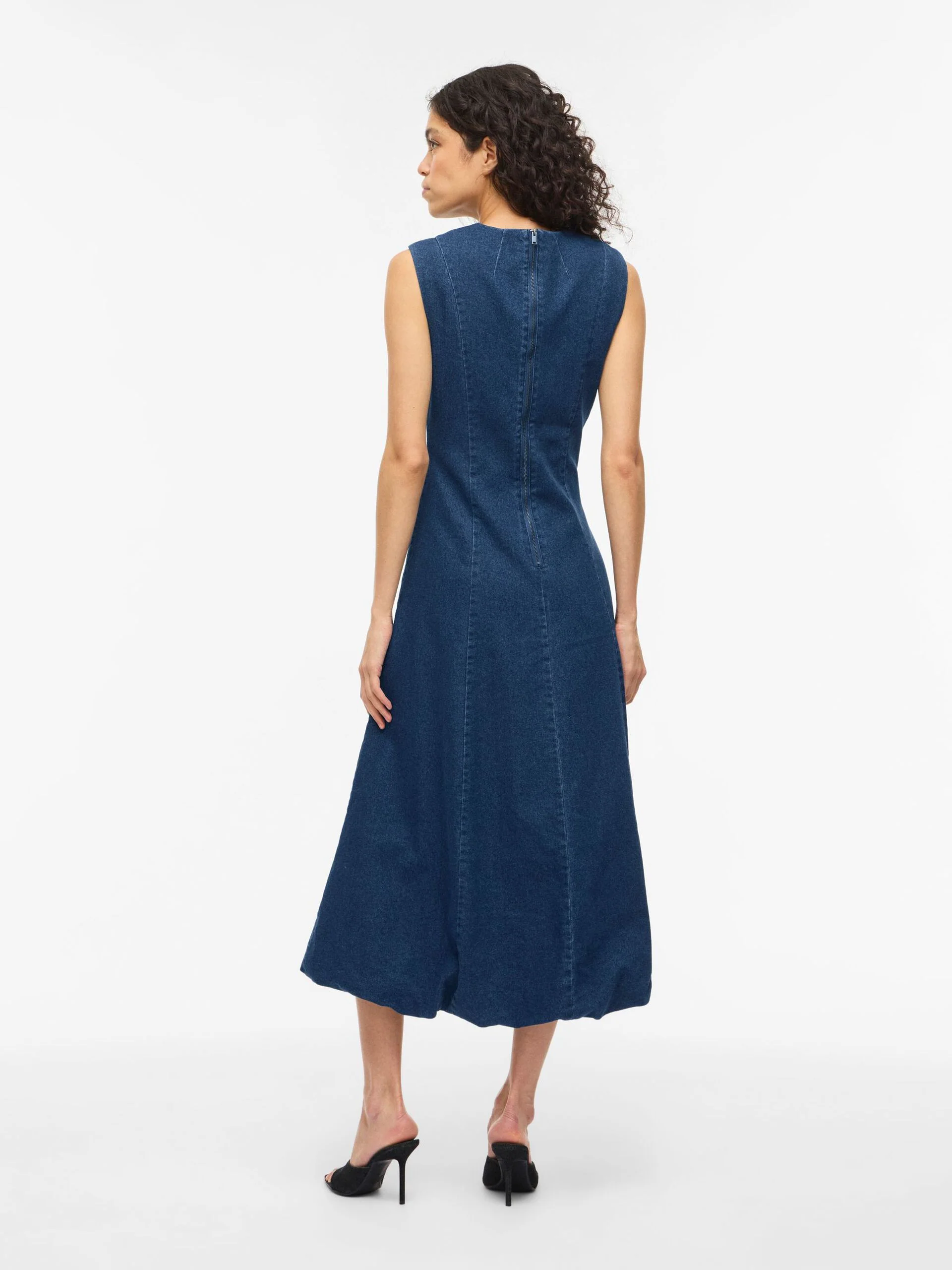 Amanda Denim Ankle Dress (Dark Blue Denim) - Image 5