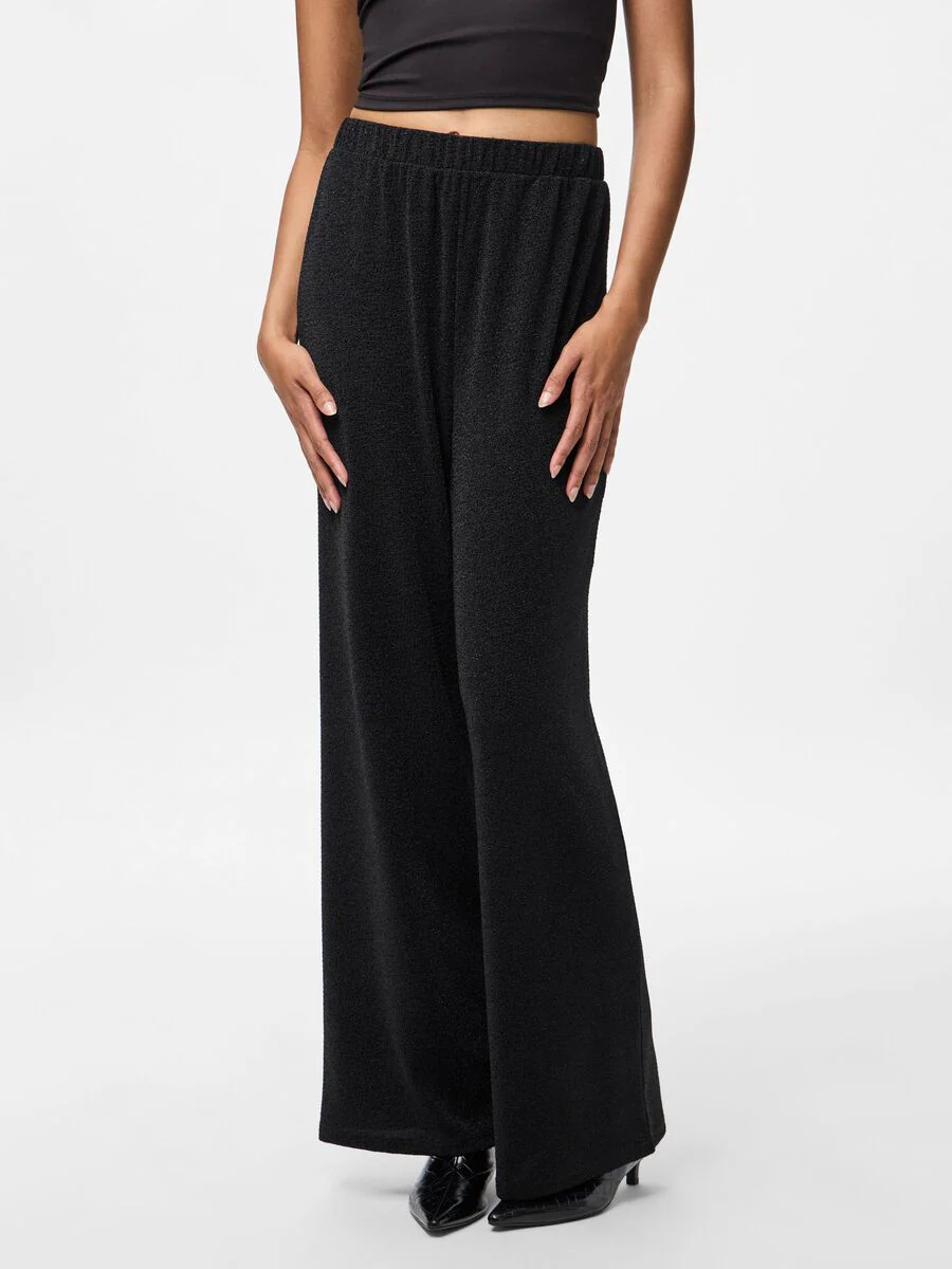 Ana Glitter Wide Leg Pants (Black/Black Lure) - Image 2
