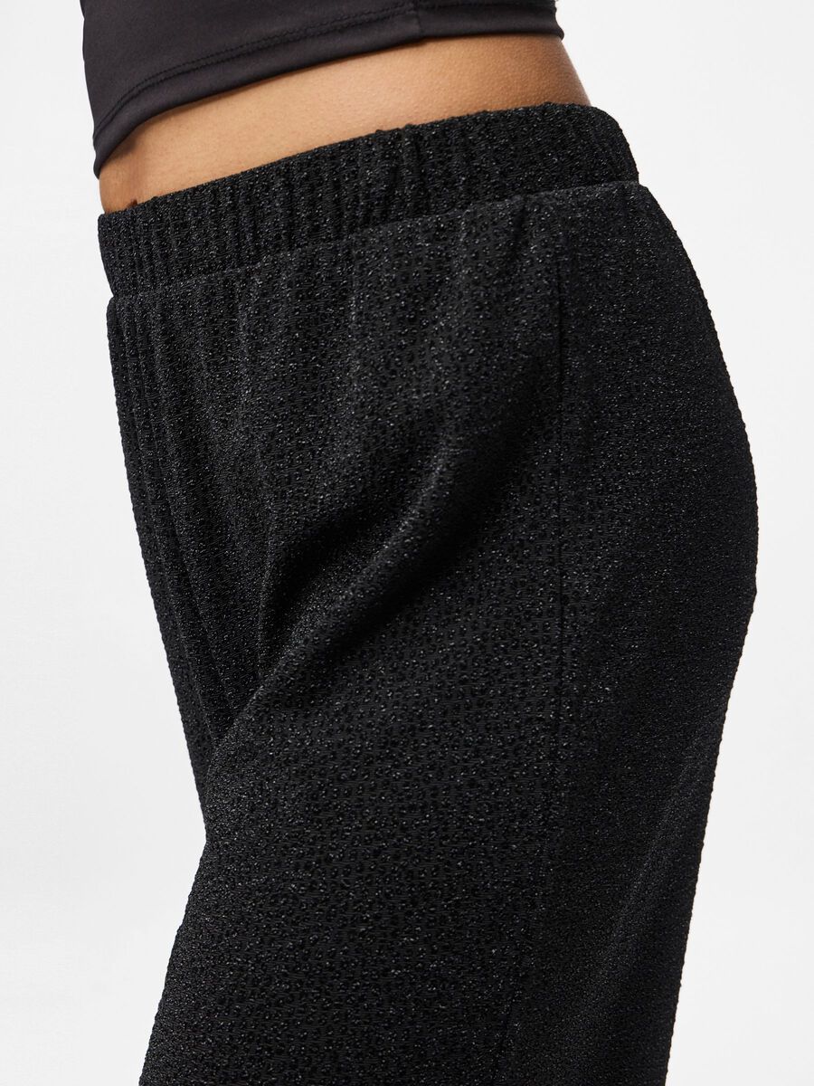 Ana Glitter Wide Leg Pants (Black/Black Lure) - Image 3