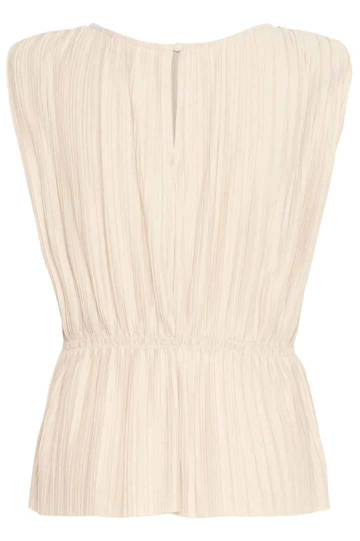 Ana Plisse Sleeveless Top (Almond Milk) - Image 14