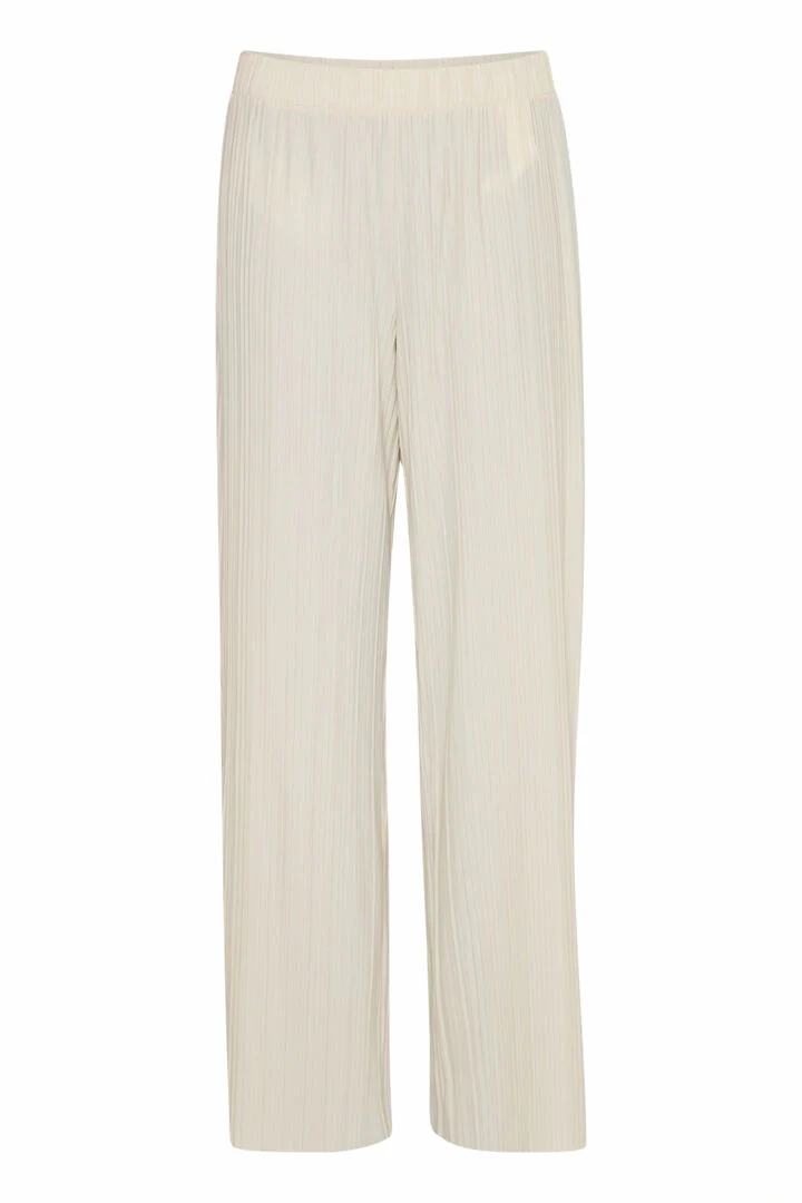 Ana Wide Leg Plisse Pants (Almond Milk) - Image 7