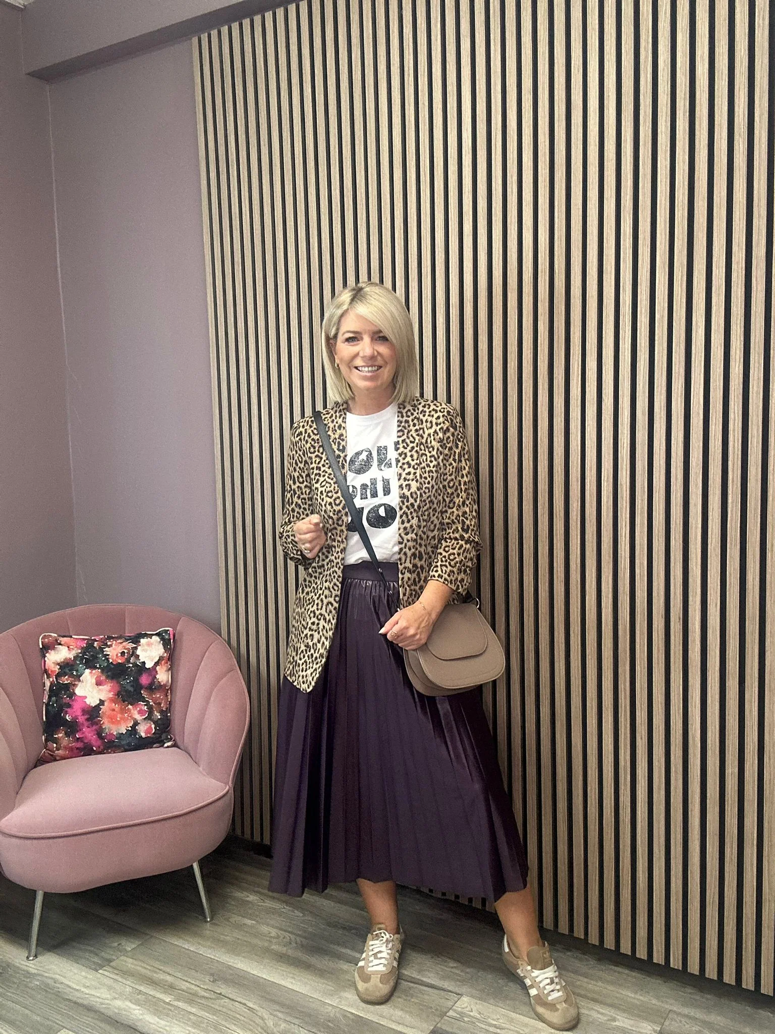 Andrea Pleated Skirt (Plum Perfect) - Image 6