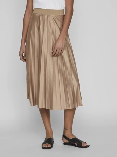 ANDREA PLEATED SKIRT (SANDSHELL) - Image 4