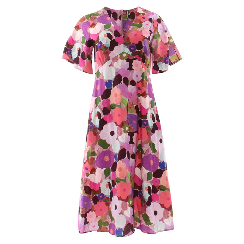 Angela Midi Dress (Pink) - Image 4