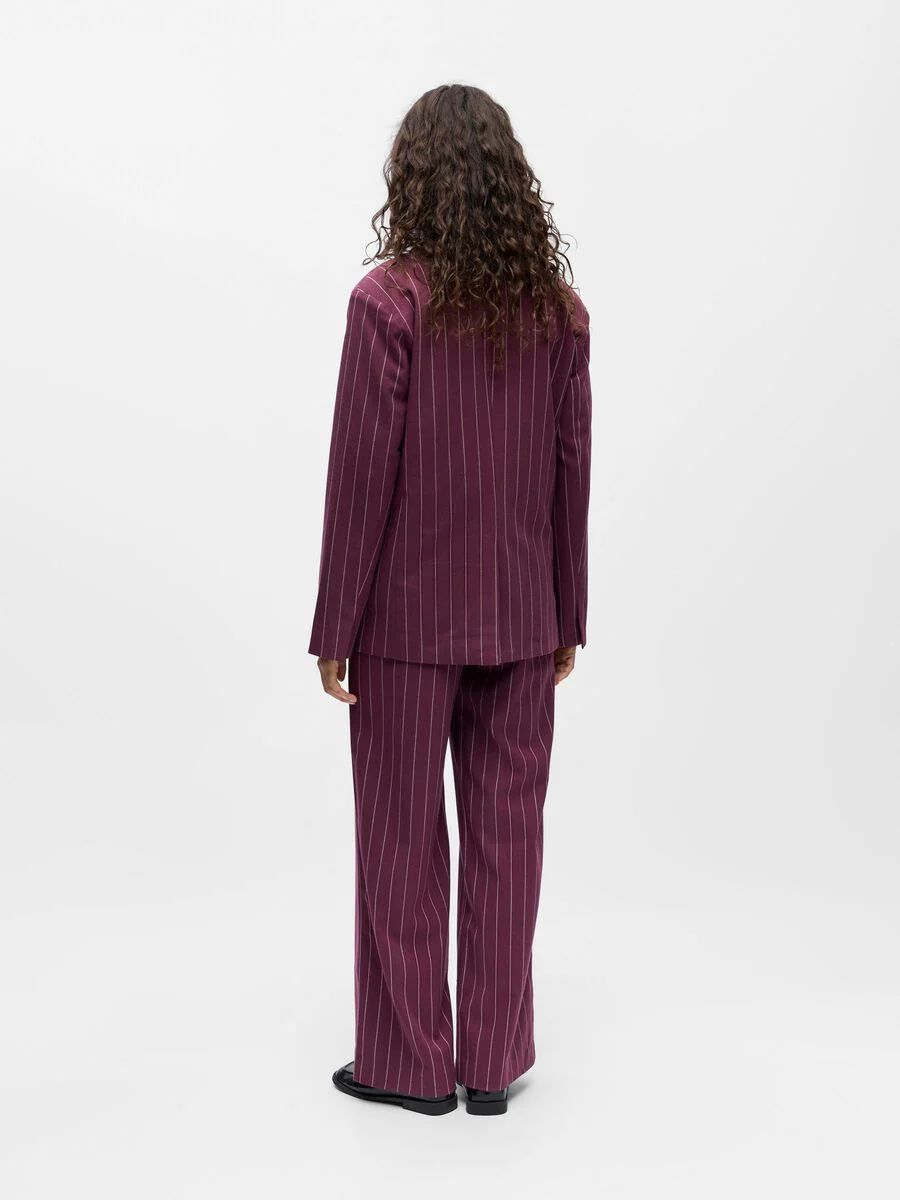 Anika Pinstripe Blazer (Mauve Wine/Pink Lady) - Image 4