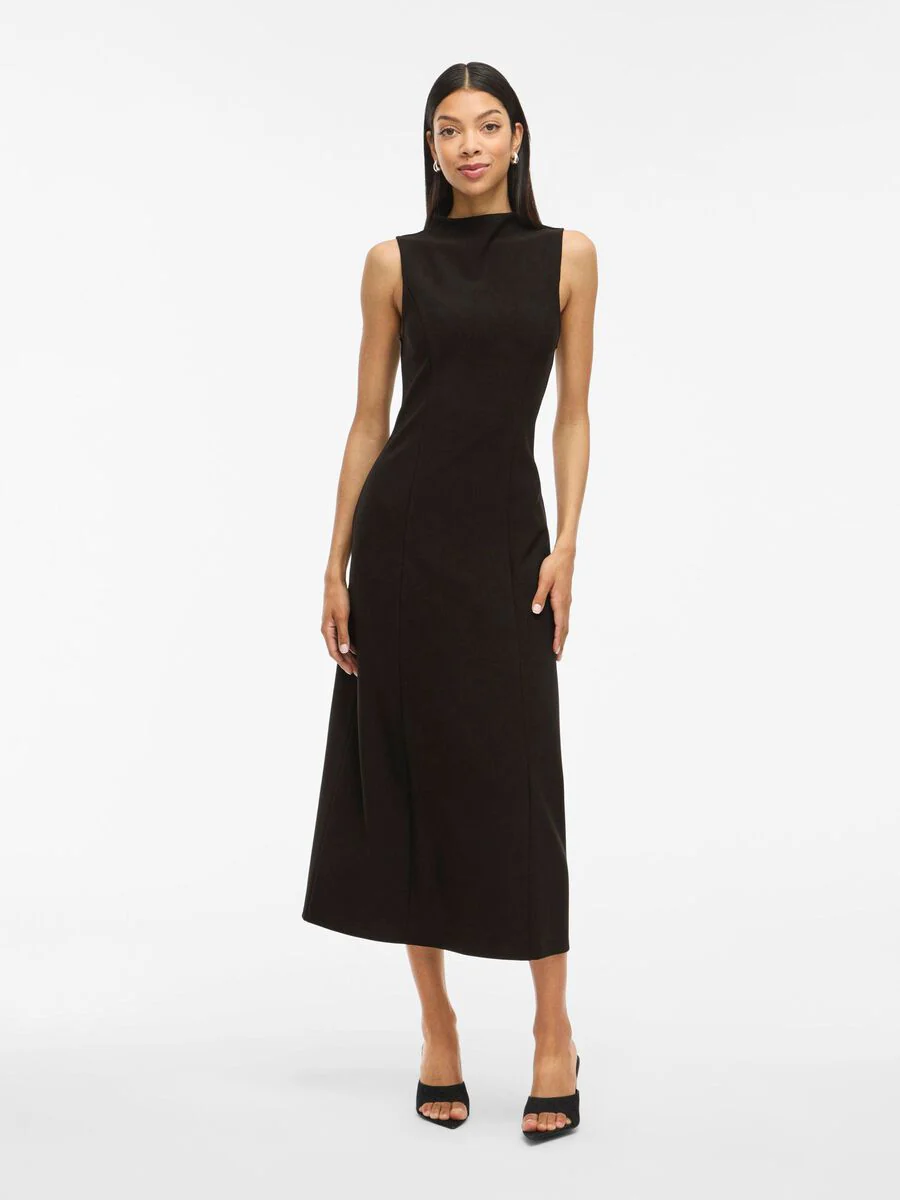Anna Sleeveless Midi Dress (Black Beauty) - Image 2