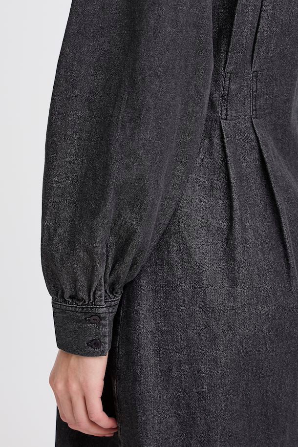 Annabelle Denim Dress (Washed Black) - Image 5