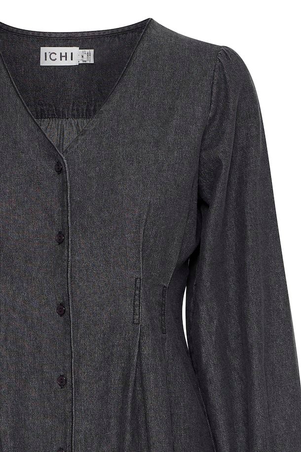 Annabelle Denim Dress (Washed Black) - Image 6