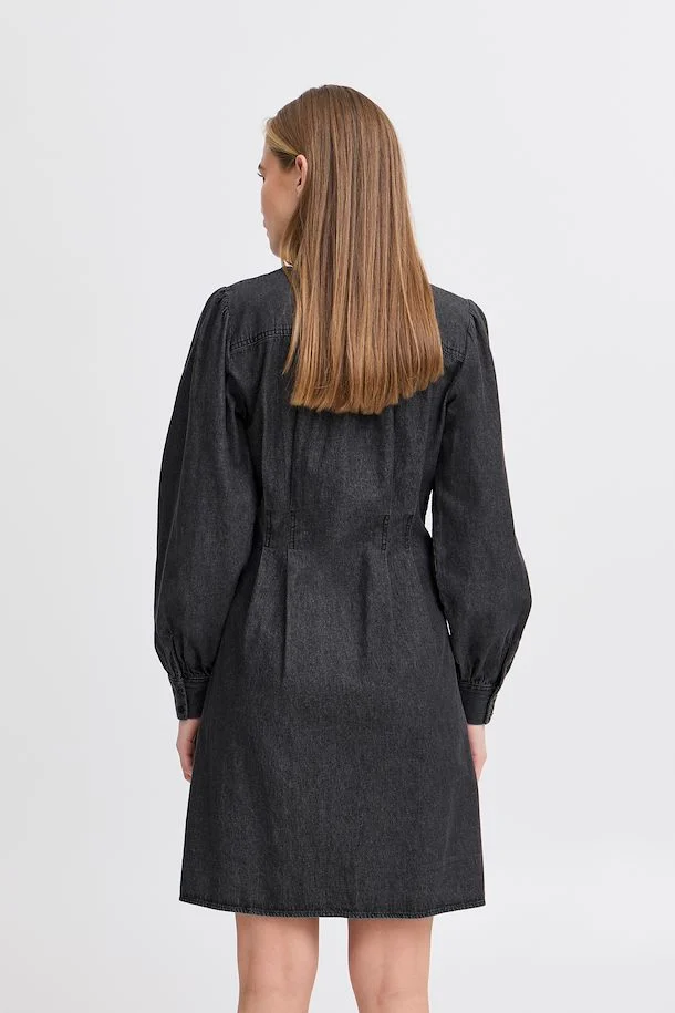 Annabelle Denim Dress (Washed Black) - Image 7