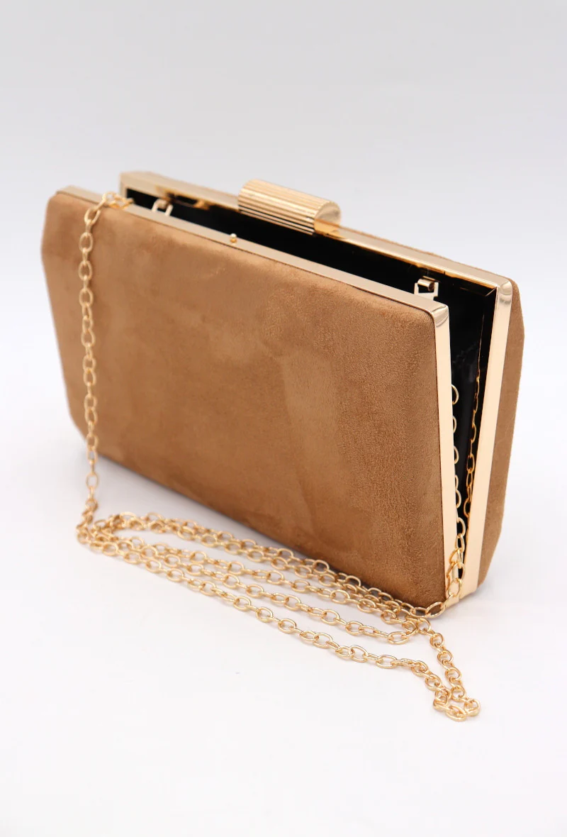 Annika Suede Clutch (Camel) - Image 2