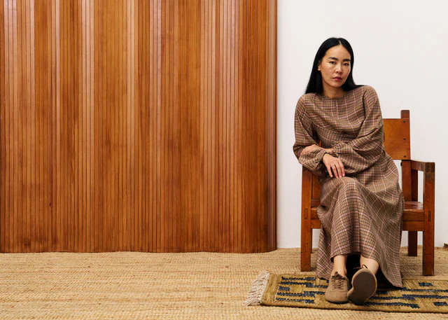 Apollinaire Midi Dress (Ochre) - Image 4