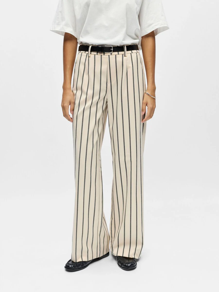 Aria Wide Leg Pants (Sandshell/Narrow Bia) - Image 3