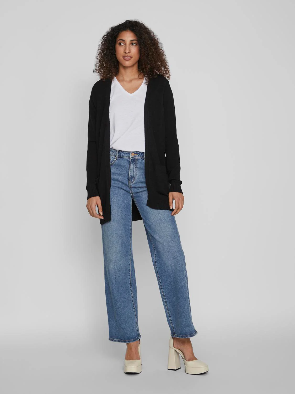 Ashley Open Knit Cardigan (Black) - Image 3