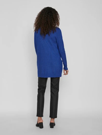ASHLEY OPEN KNIT CARDIGAN (FRENCH BLUE/ DARK MELAN) - Image 2