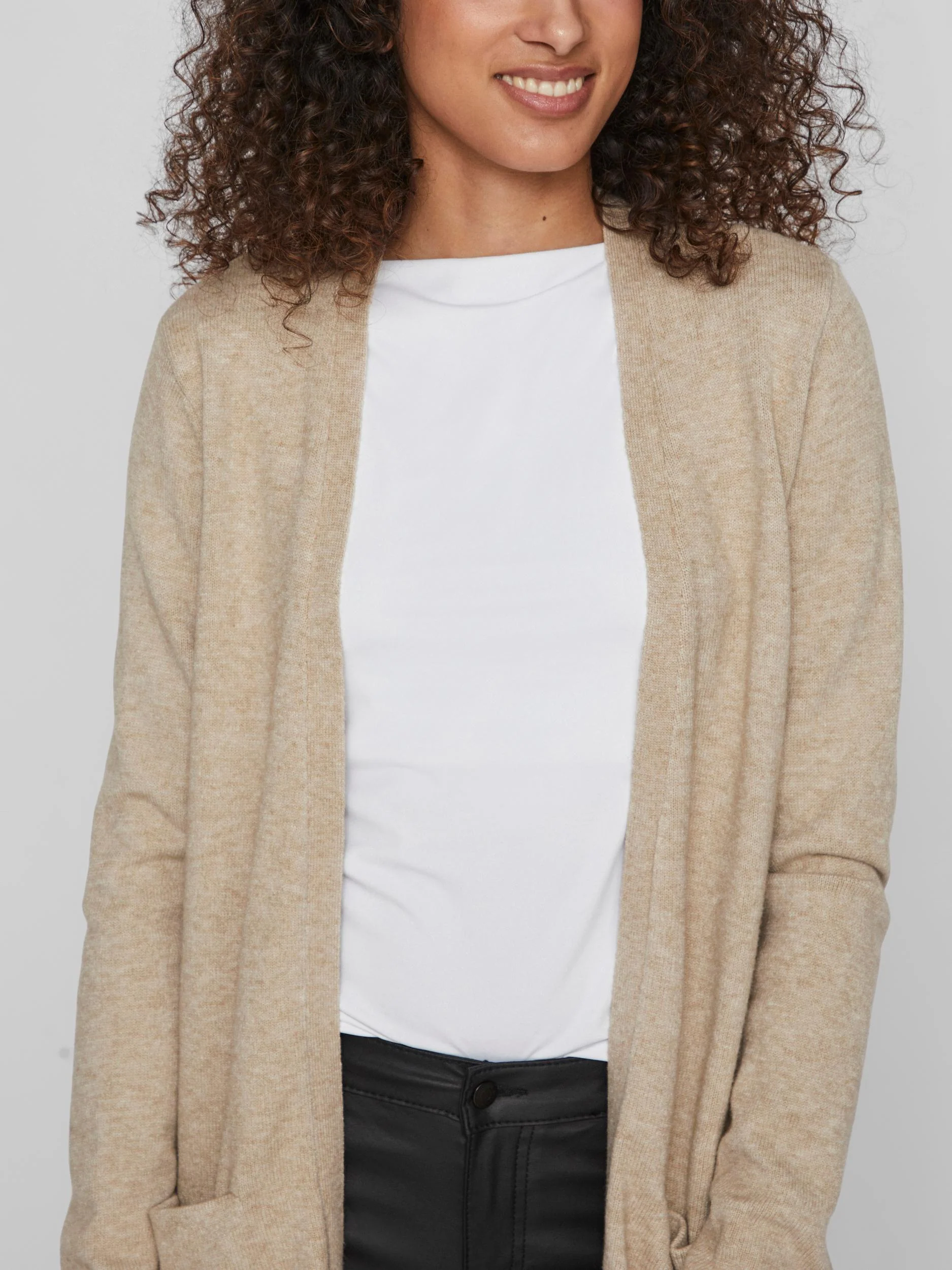 Ashley Open Knit Cardigan (Natural Melange) - Image 3