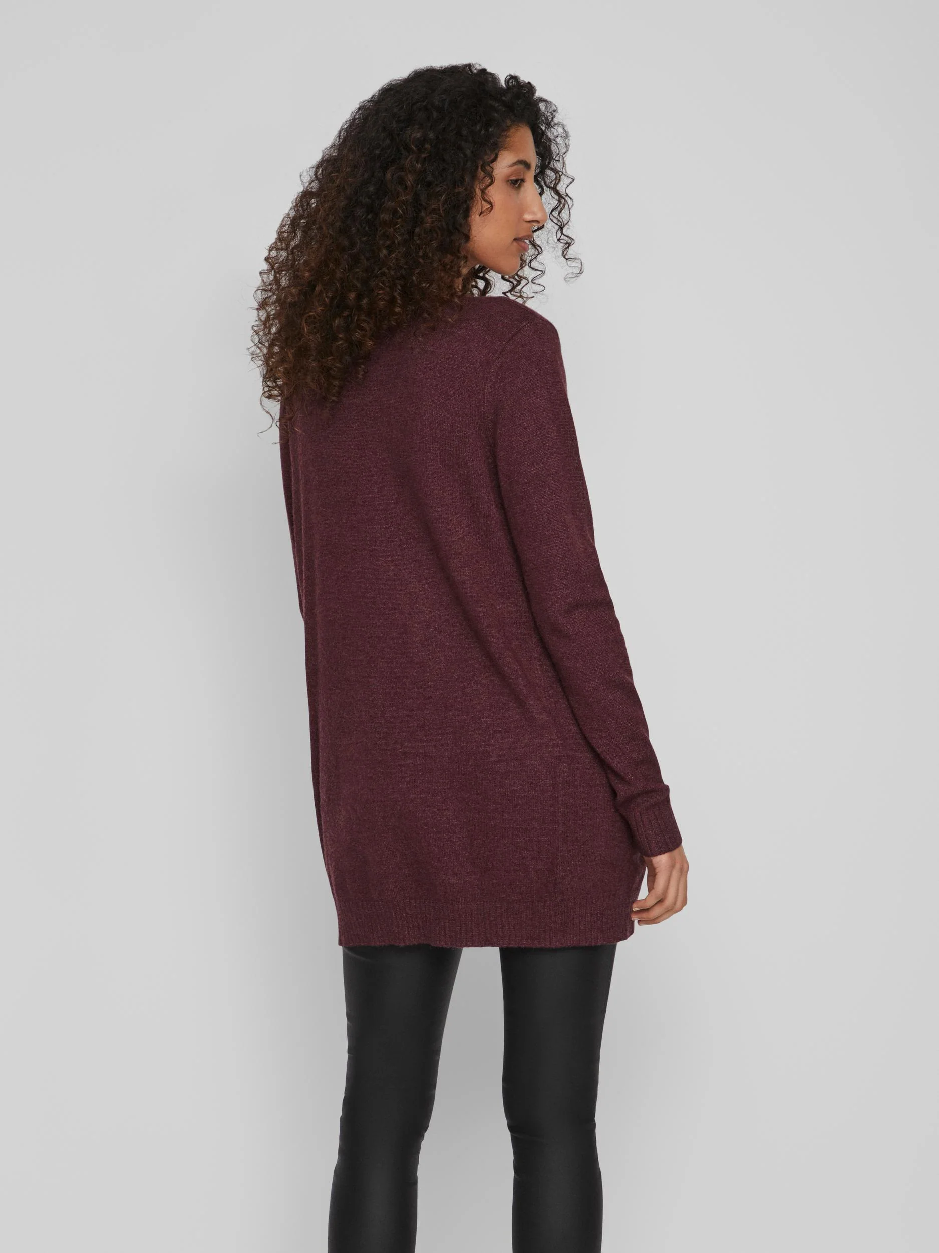 ASHLEY OPEN KNIT CARDIGAN (WINETASTING) - Image 5