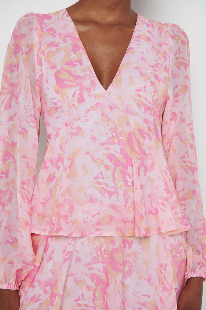 Ashton Maxi Dress (Orange & Pink Floral) - Image 2