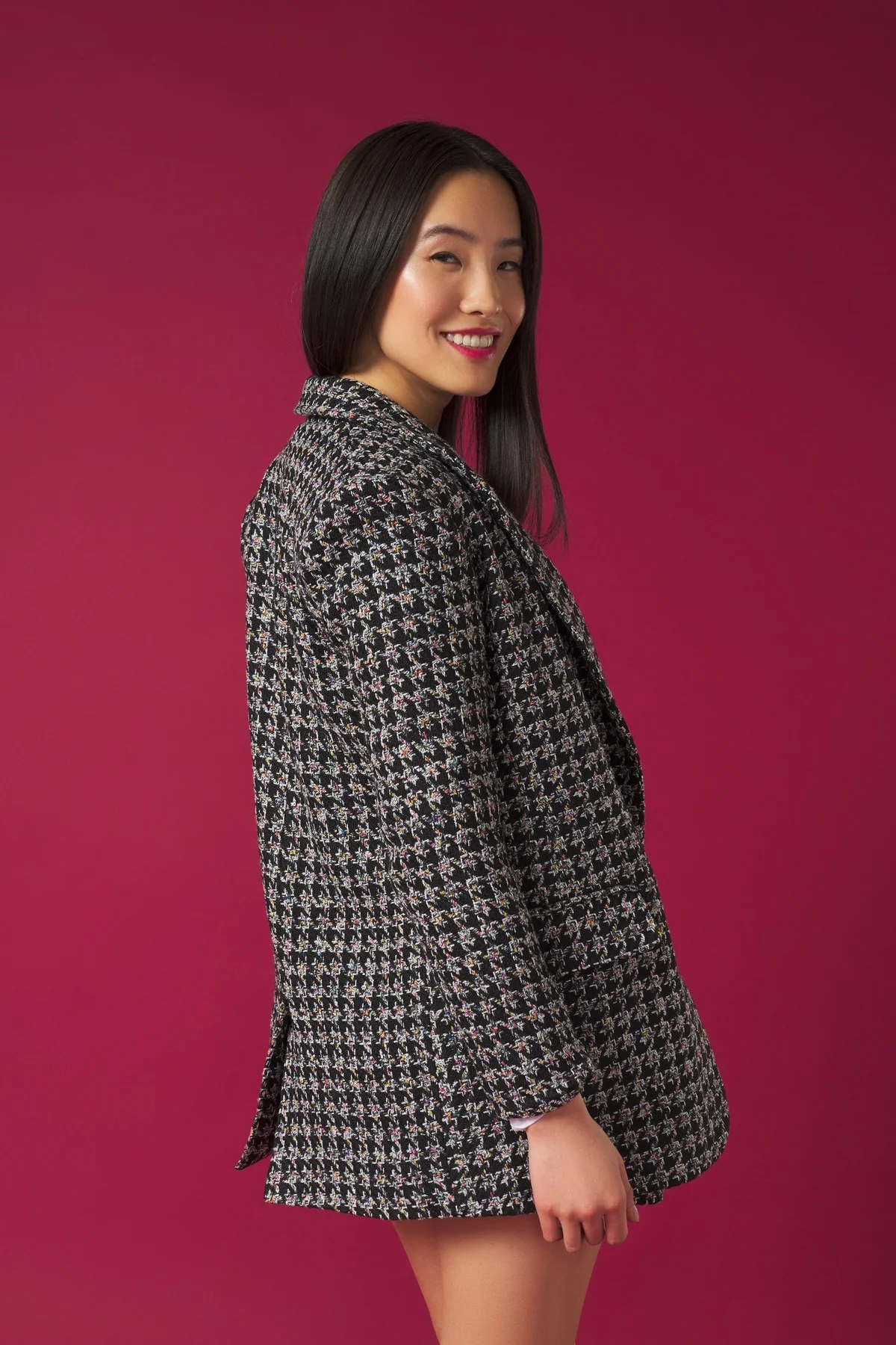 AUDREY BLAZER JACKET (GREY/MULTI) - Image 5