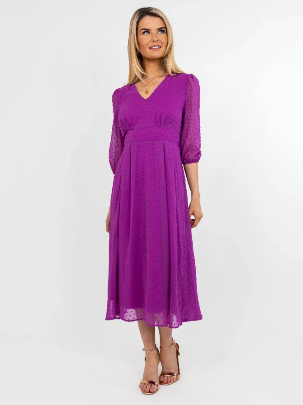 Audrey Midi Dress (Purple) - Image 2