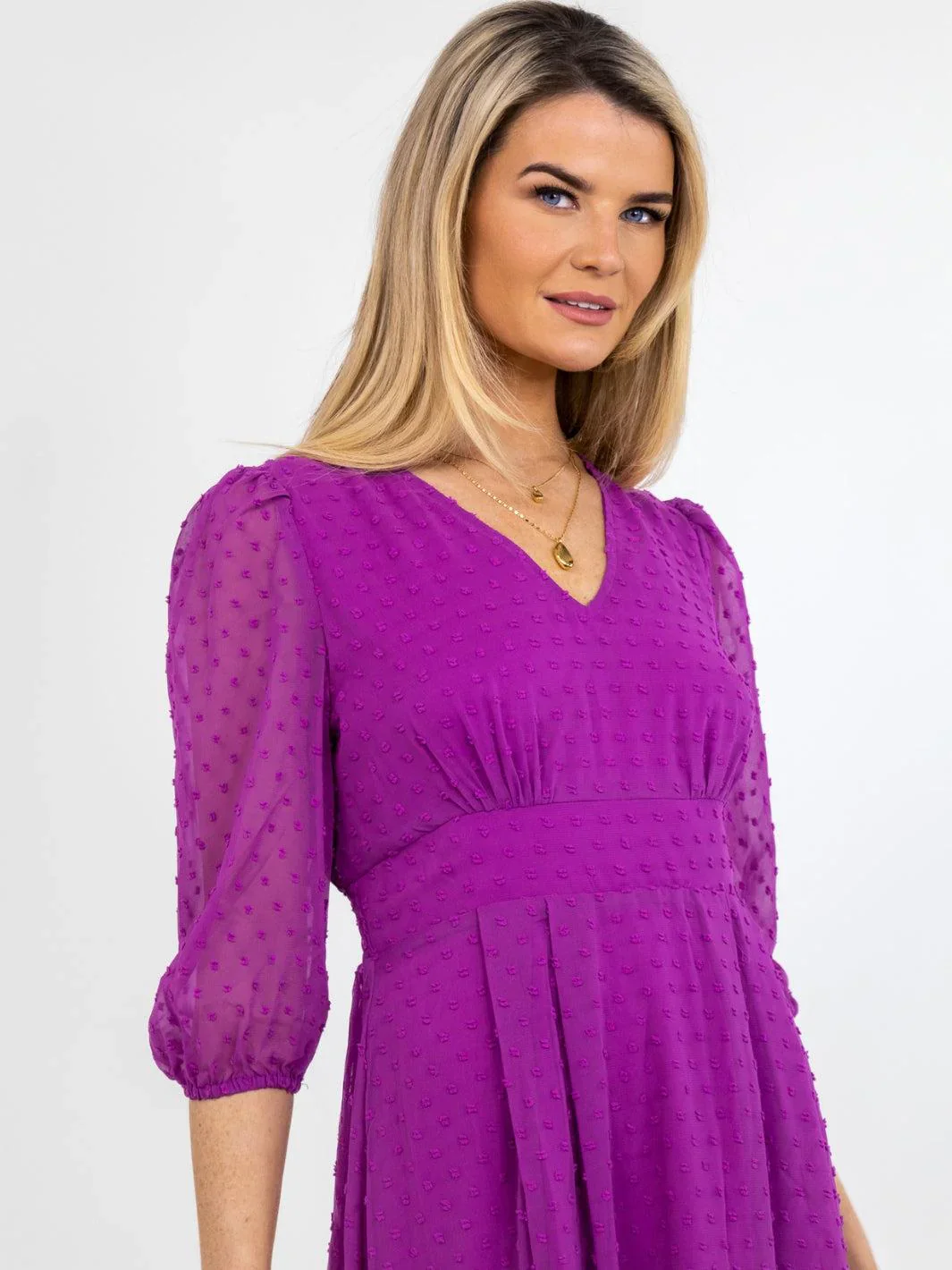 Audrey Midi Dress (Purple) - Image 3