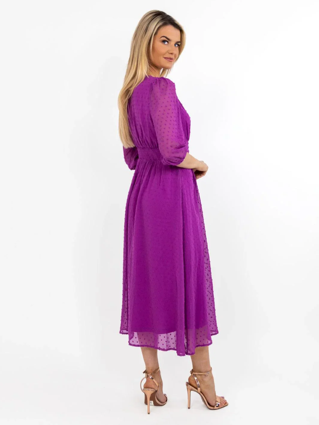 Audrey Midi Dress (Purple) - Image 4