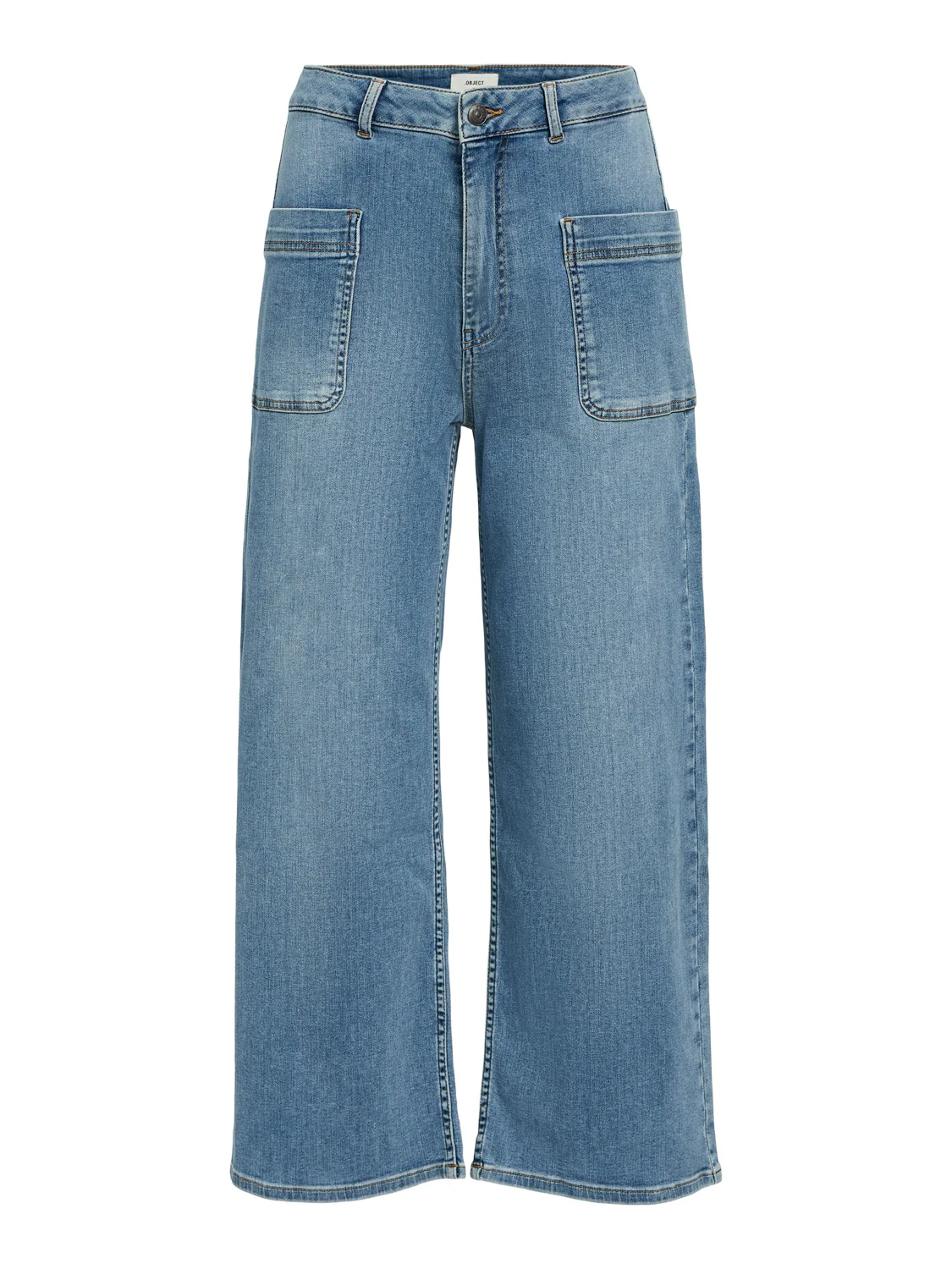 Ava Mid-Waist Straight Jeans (Light Blue Denim) - Image 2
