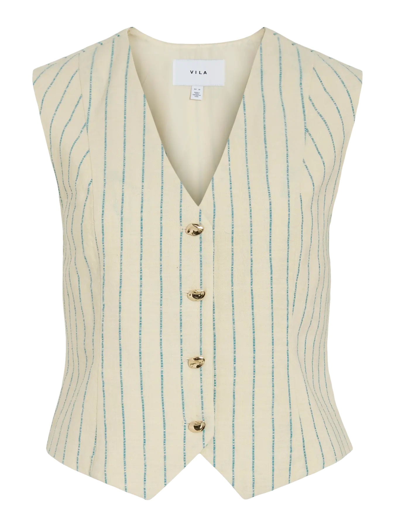 Aya Waistcoat (Birch/Enamel Blue) - Image 2