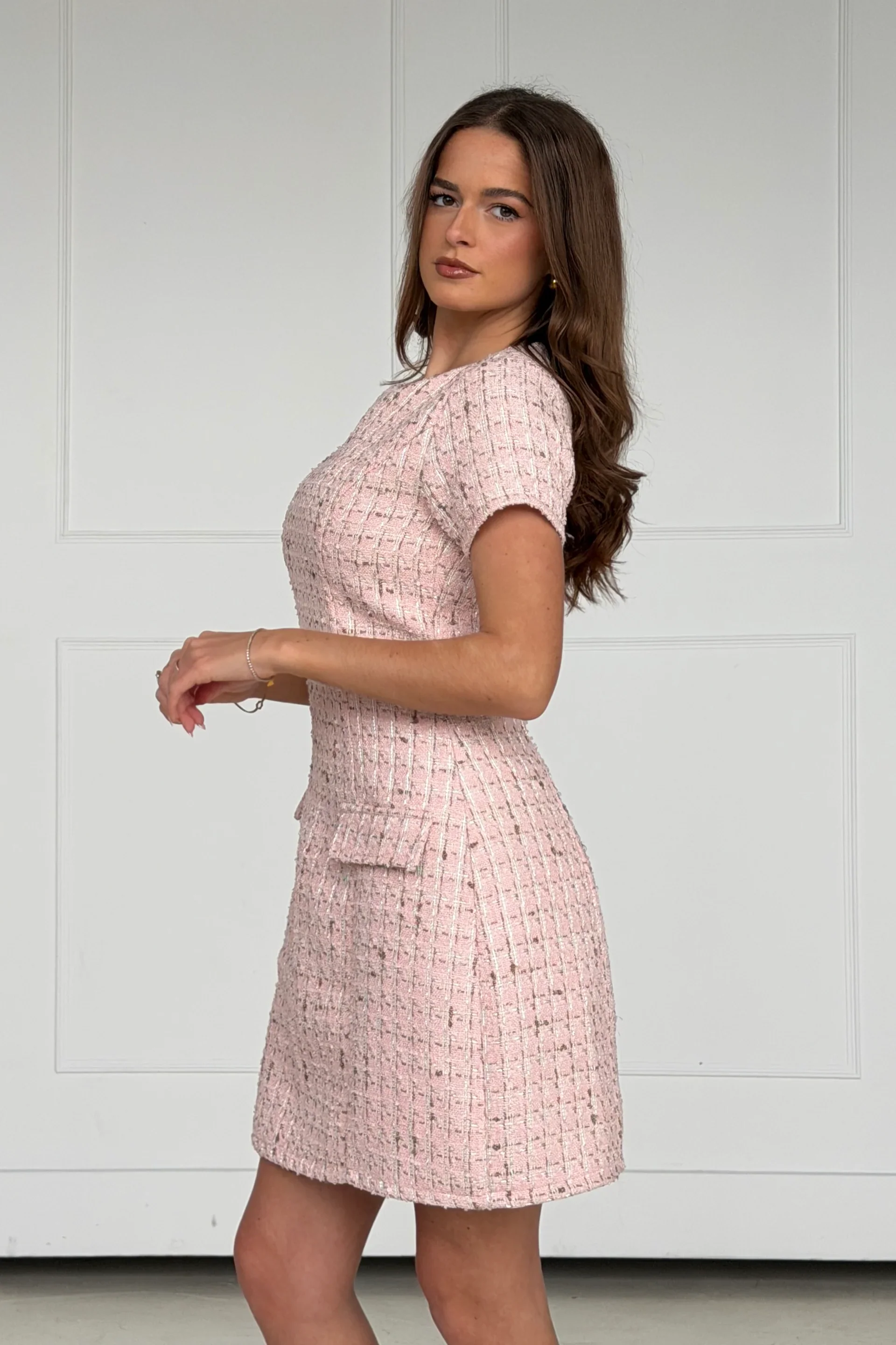 Babett Mini Dress (Pink) - Image 4