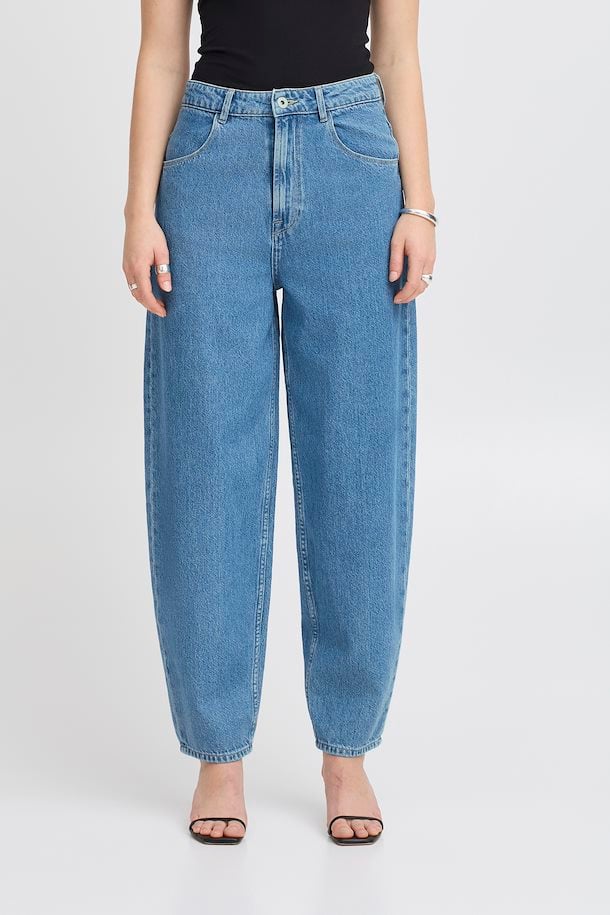 Bailey Barrel leg Jeans (Medium Blue Washed) - Image 2
