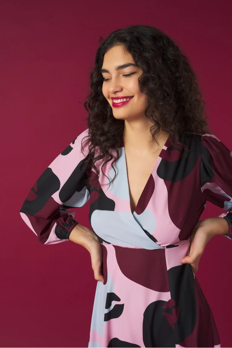 BARDOT DRESS (PINK/MULTI) - Image 3
