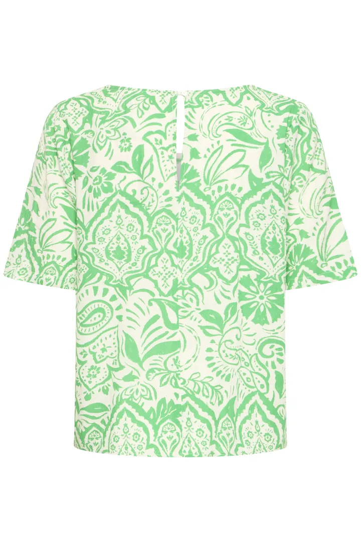 Becci V-Neck Top (Green) - Image 4