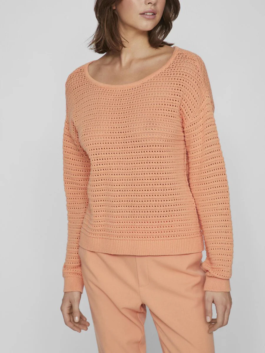 Bella Boatneck Jumper (Shell Coral) - Image 3
