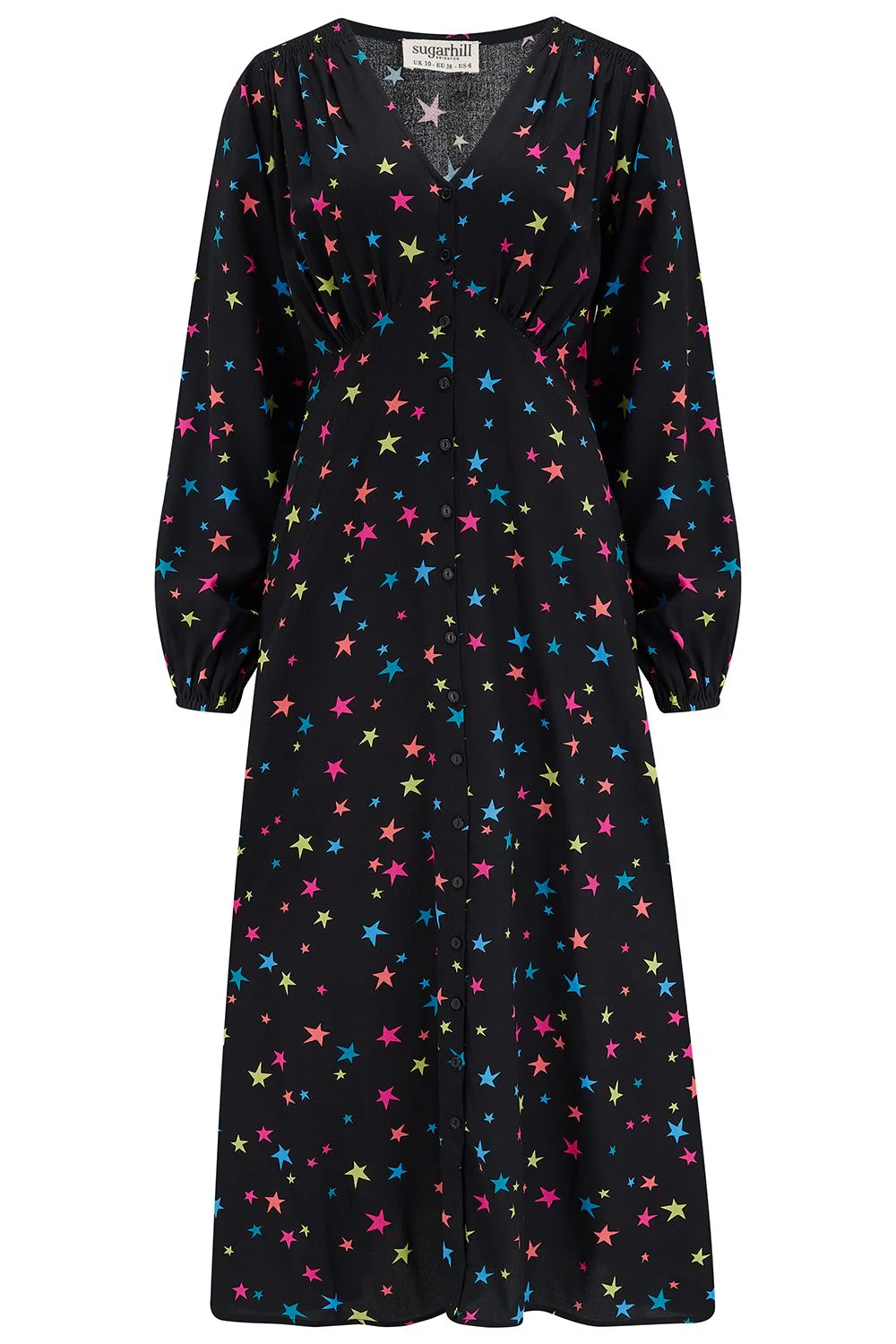 BELLATRIX MAXI TEA DRESS (BLACK) - Image 5