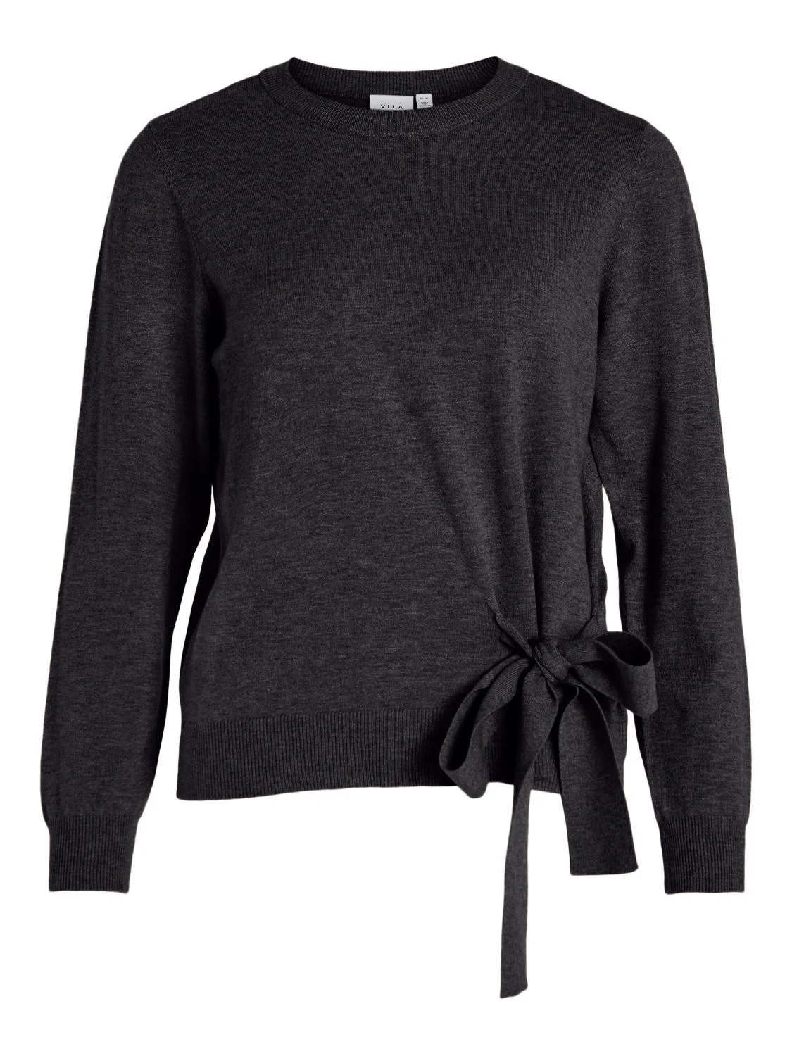 BELLE TIE DETAIL JUMPER (DARK GREY) - Image 2