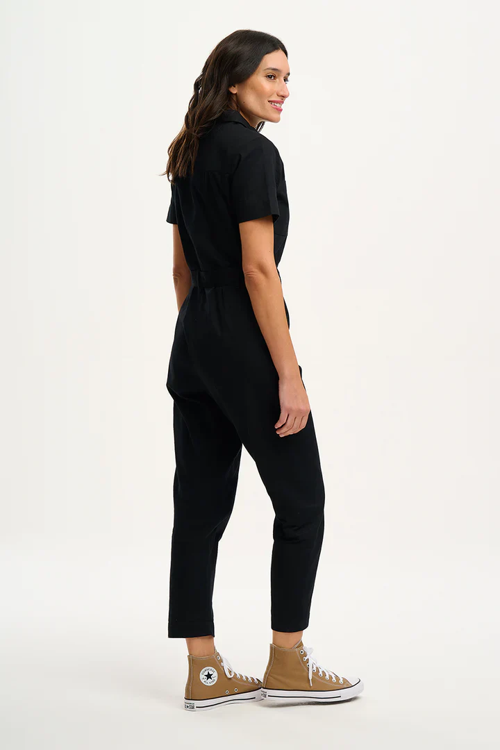 BILLY BOILERSUIT (BLACK, LEOPARD POCKET) - Image 6