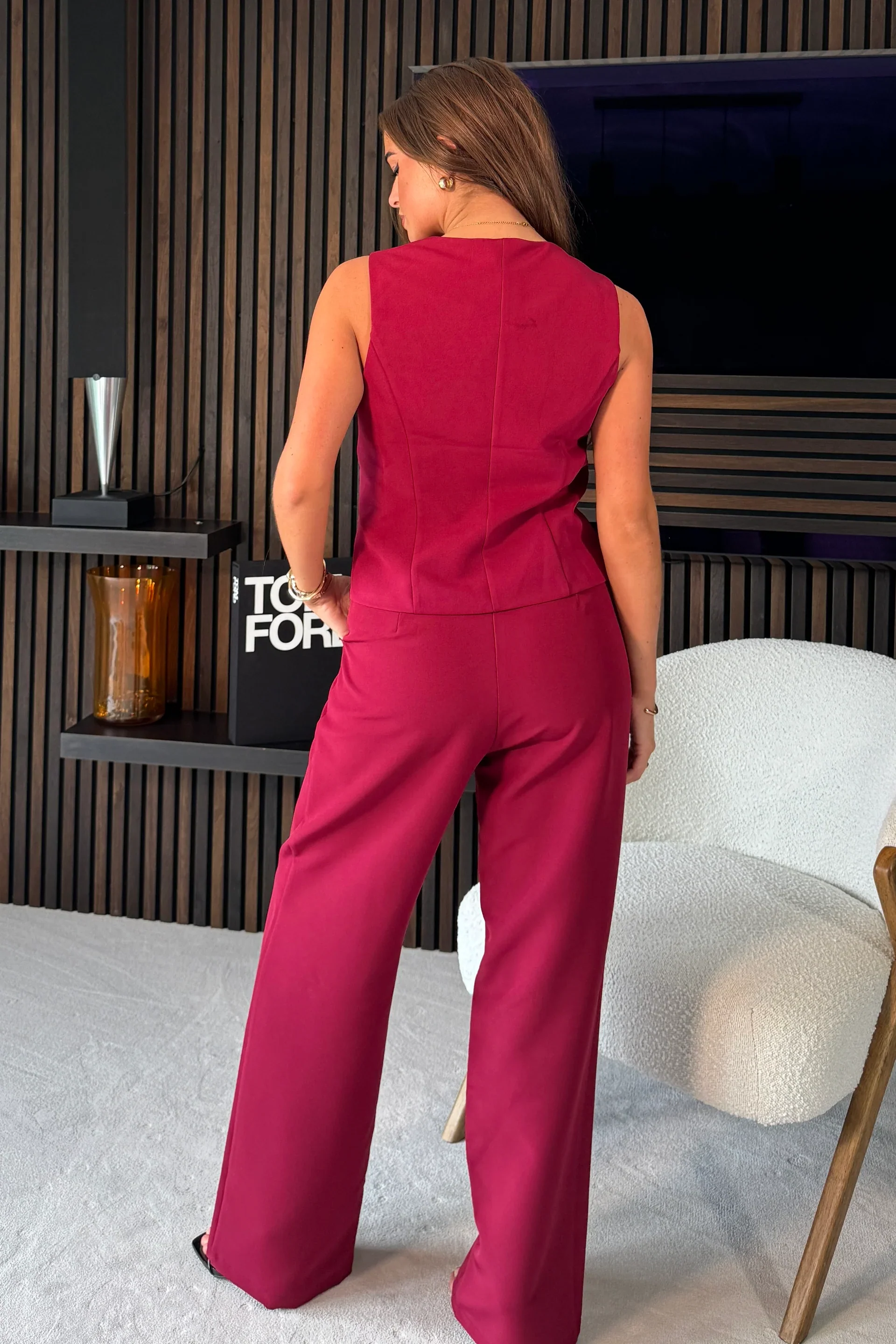 Bobbi Waistcoat (Wine) - Image 5