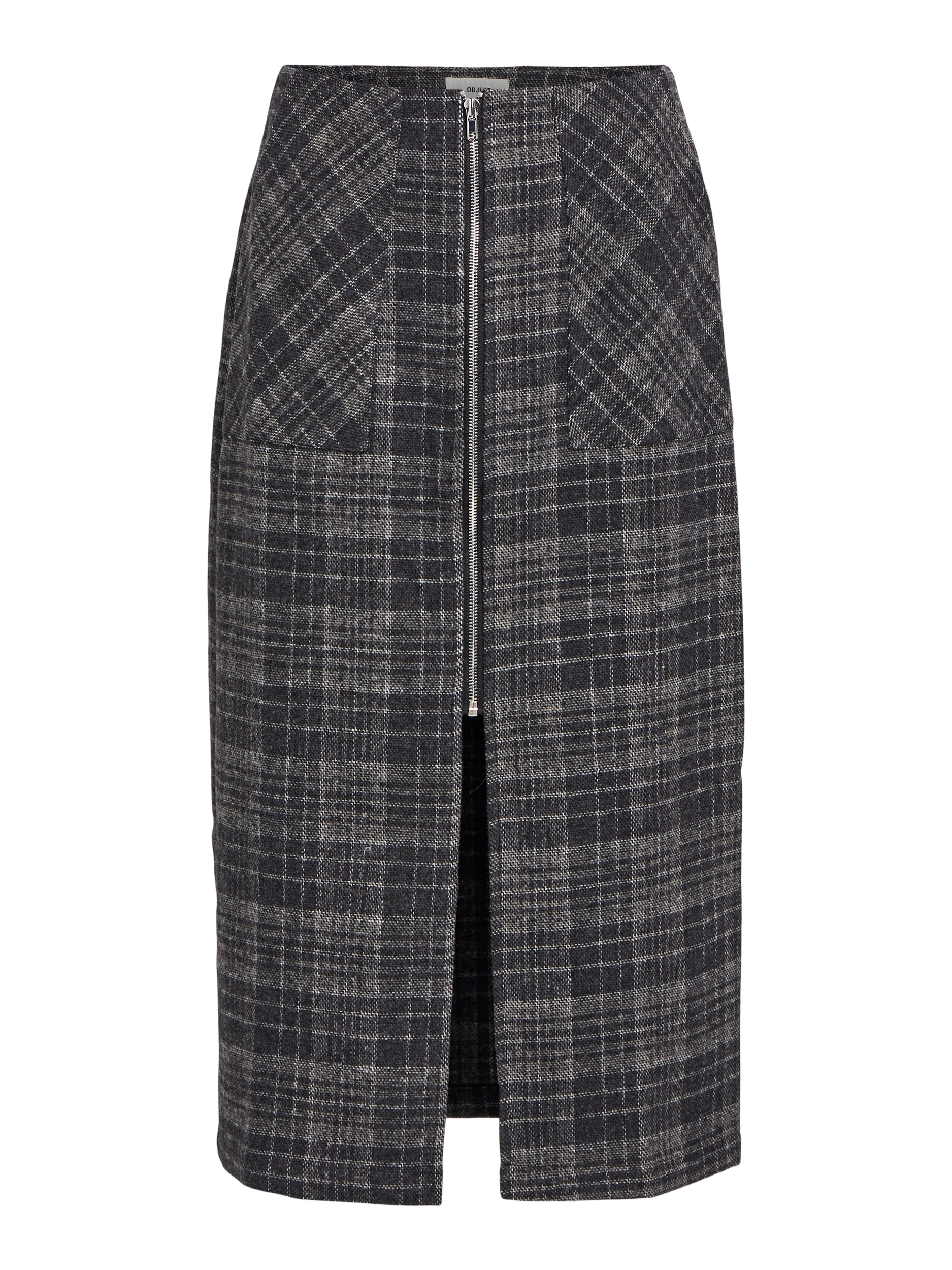 BODIL H/W PENCIL SKIRT (DARK GREY/MELANGE) - Image 5