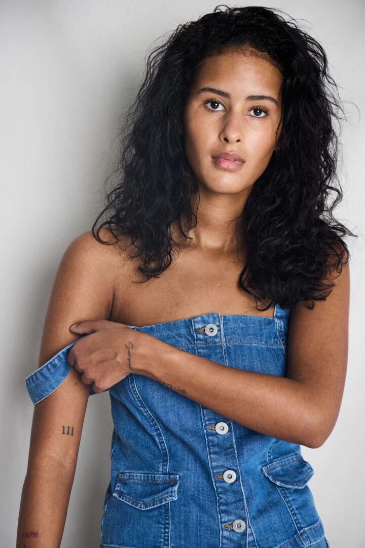 Bonnie Denim Top (Washed Blue) - Image 6
